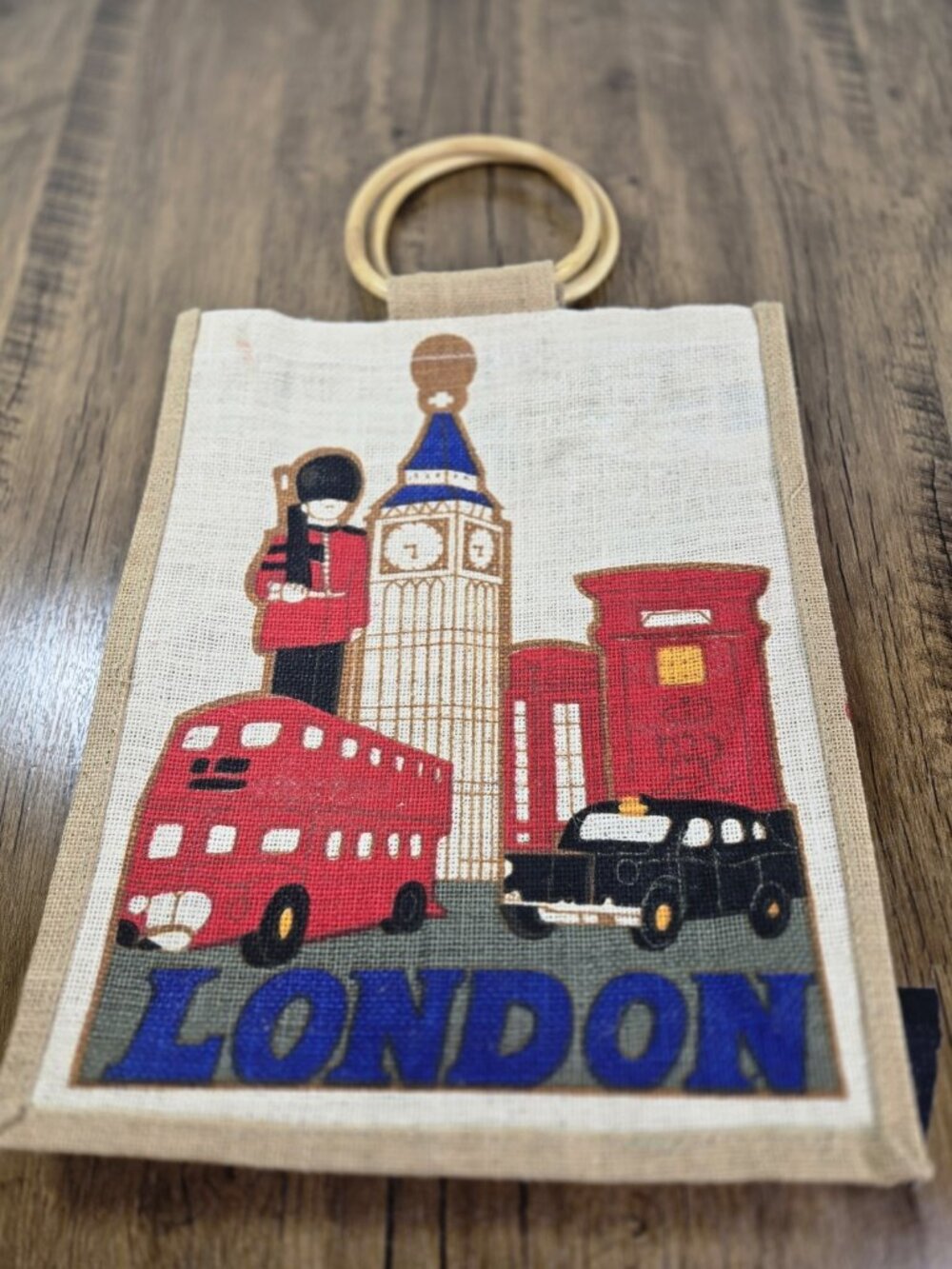 vtg EARTHBAGS London Shopper Tote Big Ben England UK Great Britain